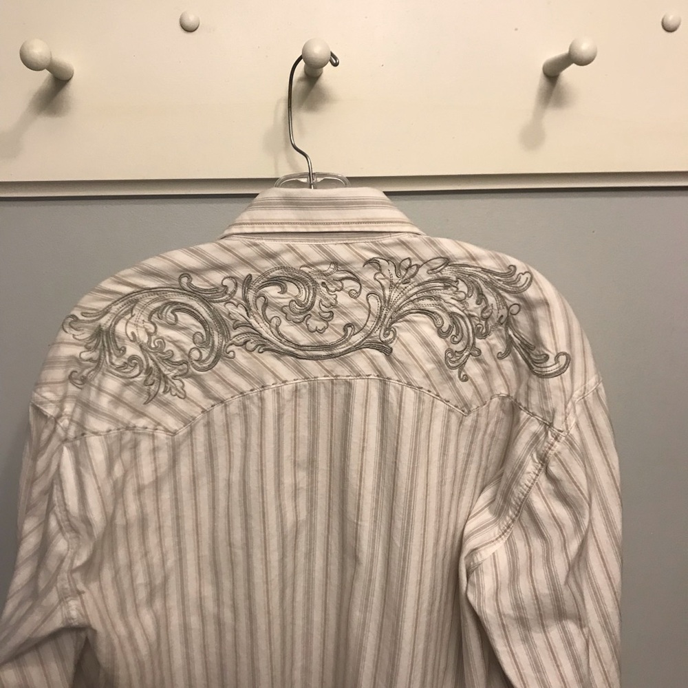 Stetson Men's Striped Shirt With Snap Buttons Design Rockabilly